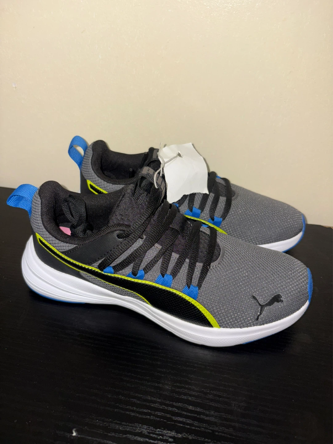 Puma Running Shoes Gray/Black/Blue size 4Y - photo 3
