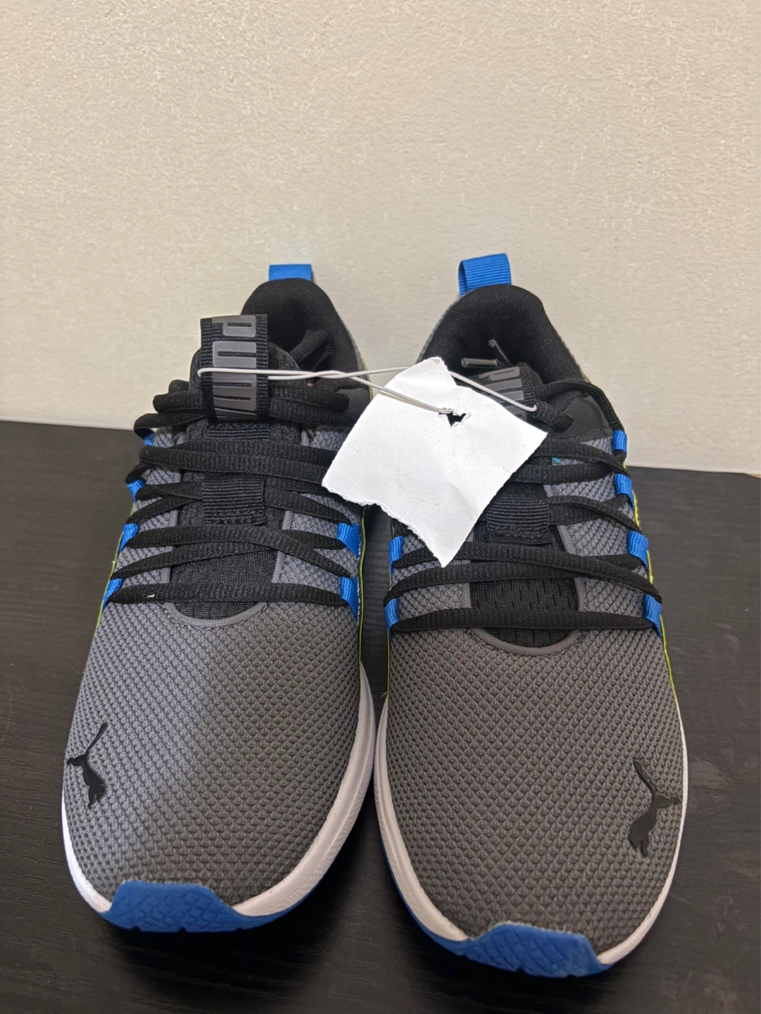 Puma Running Shoes Gray/Black/Blue size 4Y
