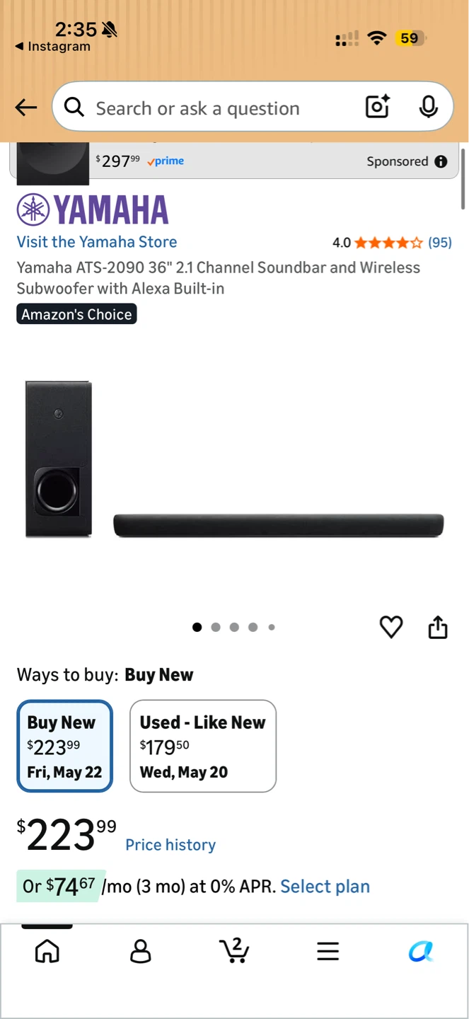 Hisense 75 inch smart TV + stand with yamaha speakers - photo 2