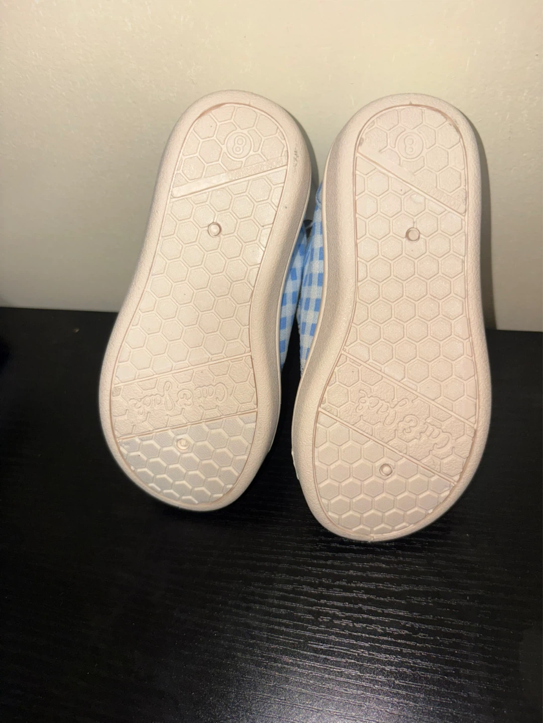 Cat & Jack Baby Blue Gingham Hook and Loop Sneakers - Size 8 - photo 5