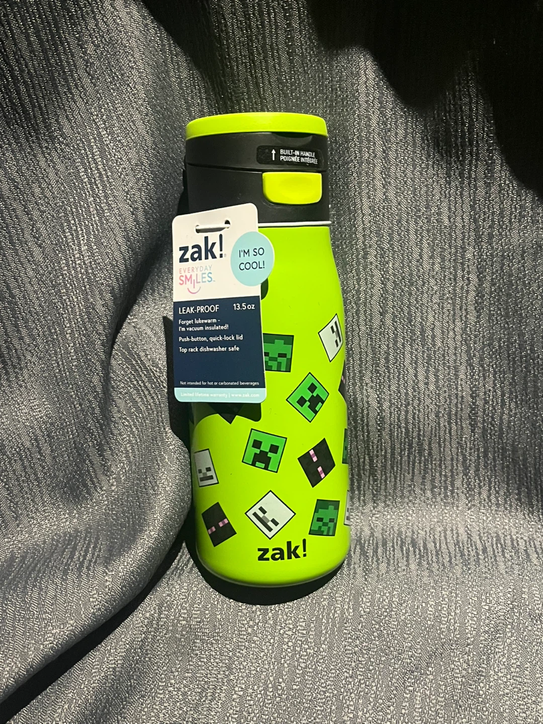 Zak! Minecraft Kids Water Bottle 13.5 oz