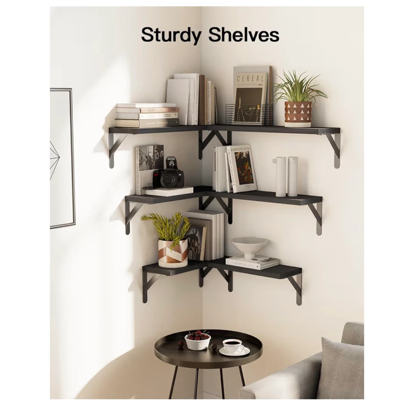 AMADA Paulownia Wood Wall Shelf Set - photo 3