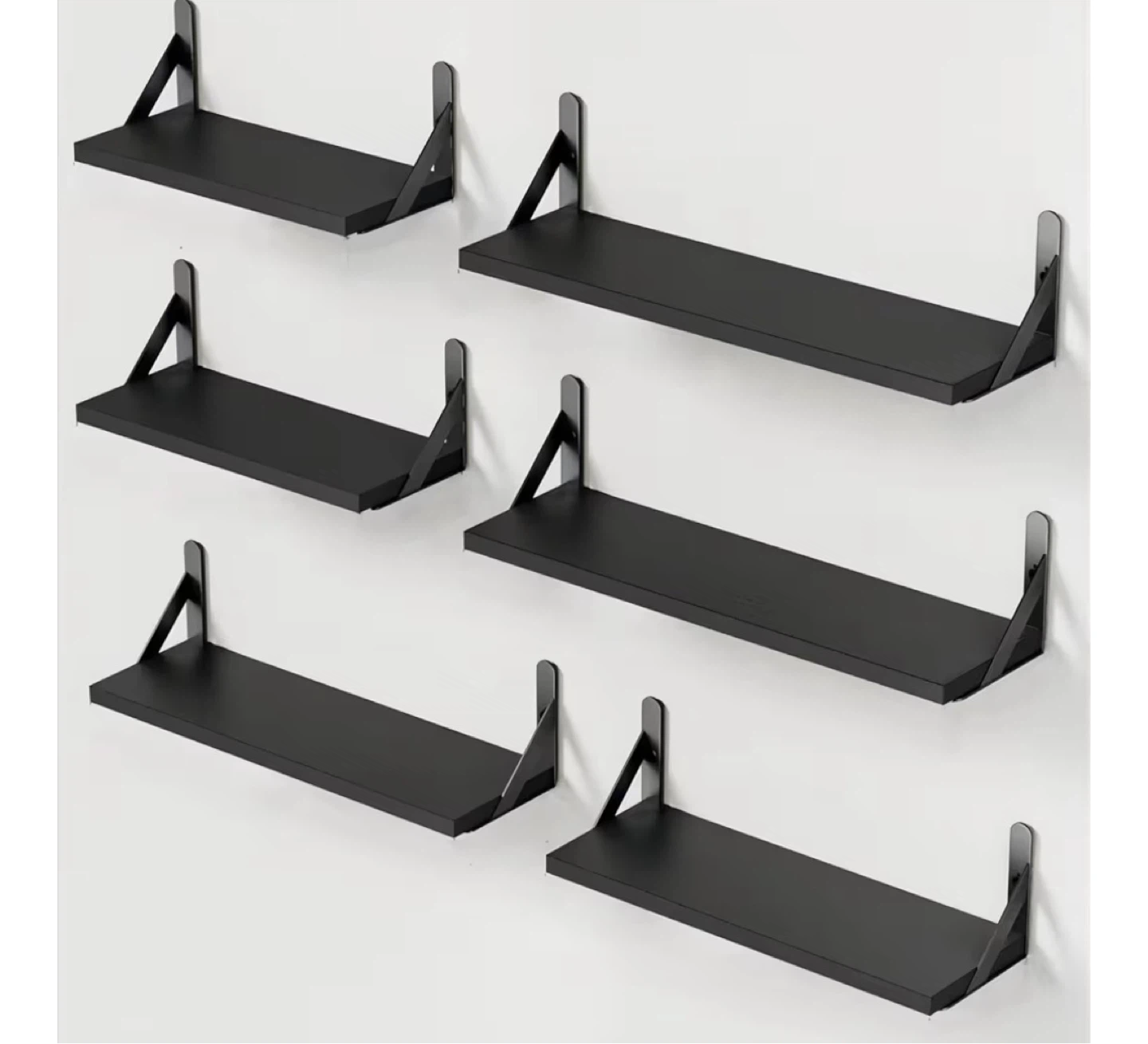 AMADA Paulownia Wood Wall Shelf Set