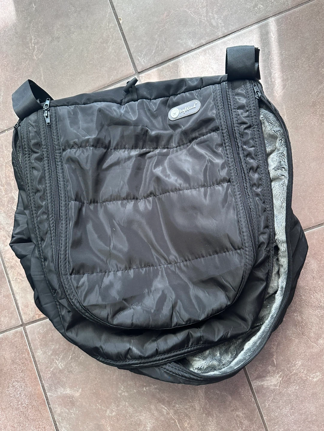 Black Infant Car Seat Cover with Fleece Lining - photo 4