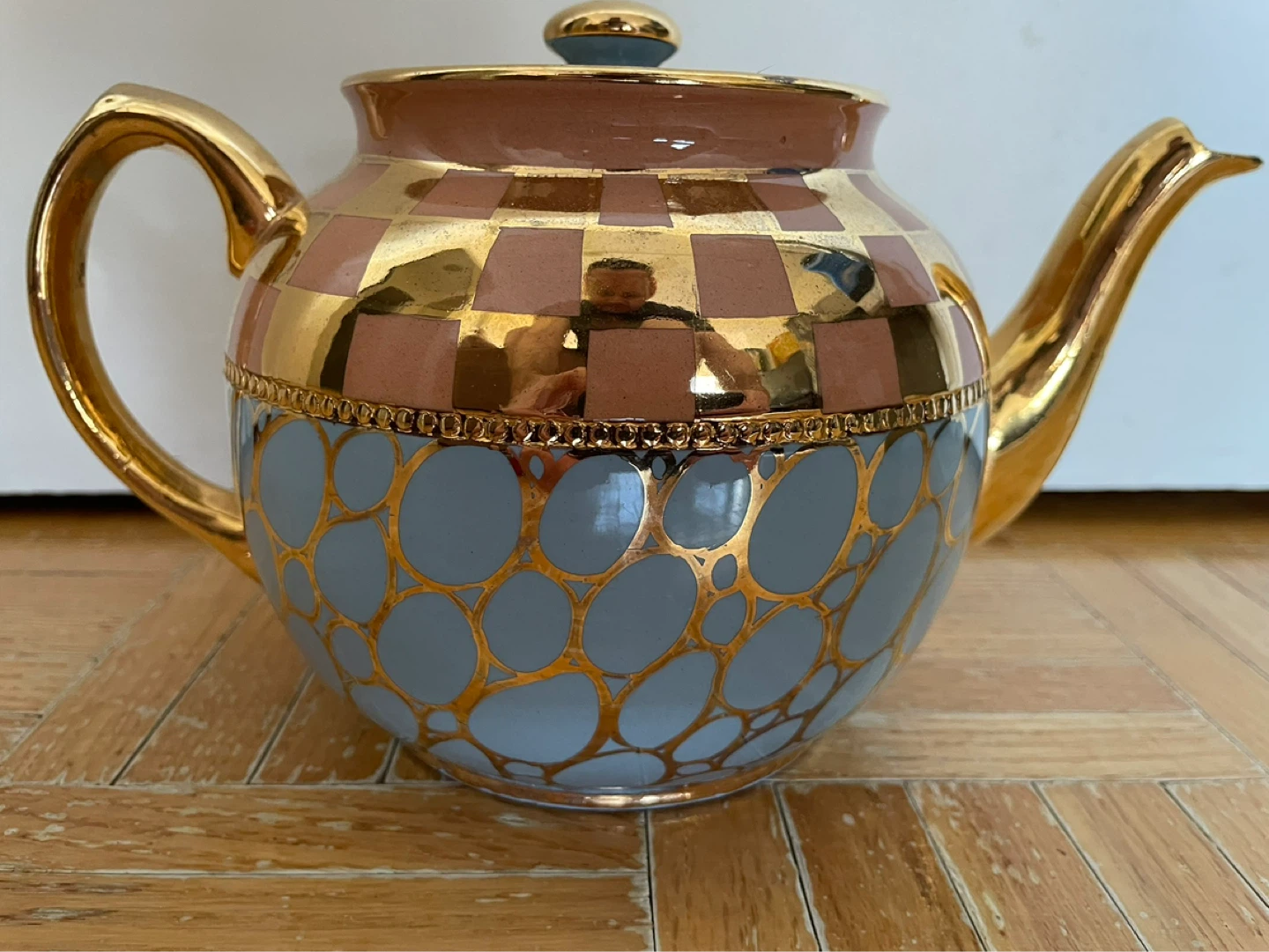Vintage Antique English Art Deco Ceramic Teapot