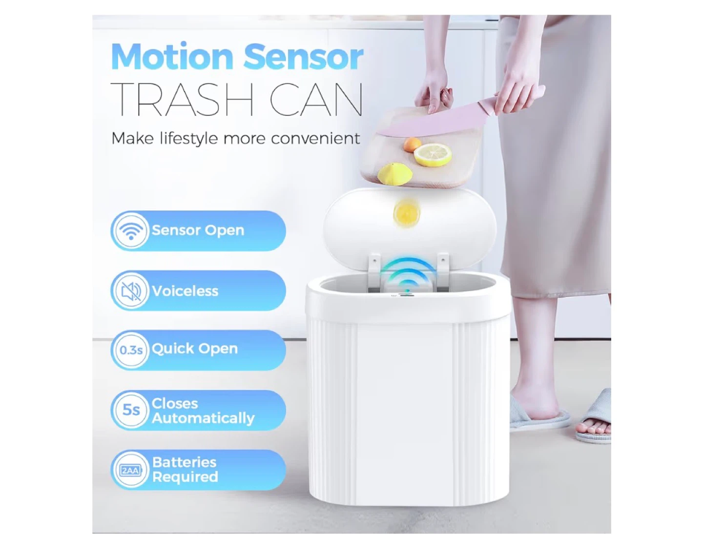 Motion Sensor Trash Can 5 Gallon