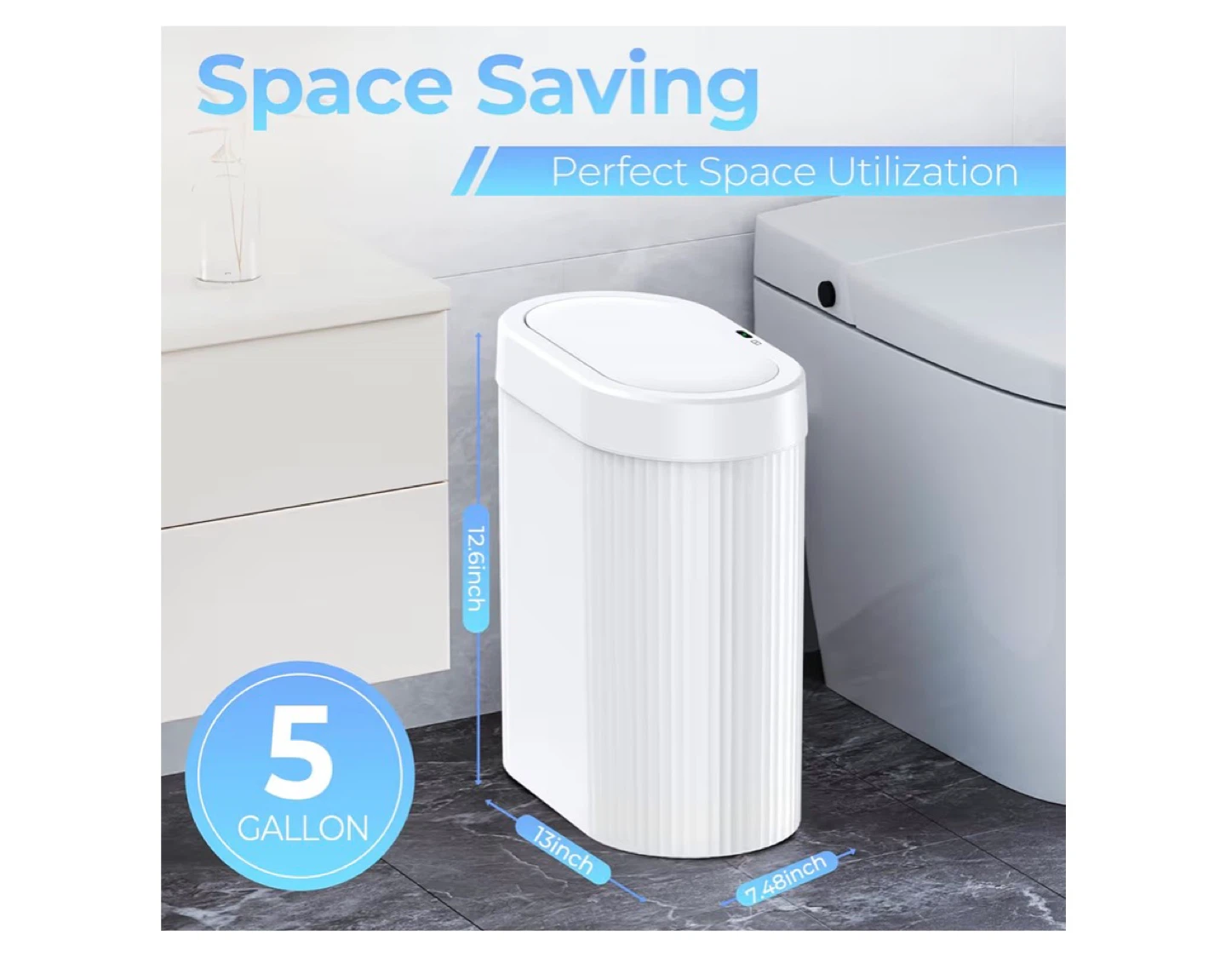 Motion Sensor Trash Can 5 Gallon - photo 2