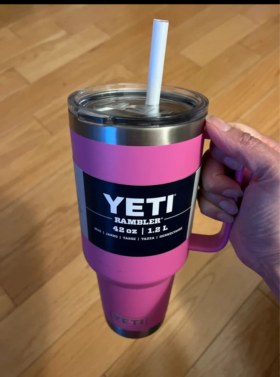 Yeti Rambler 42 oz Tumbler with Straw - Pink