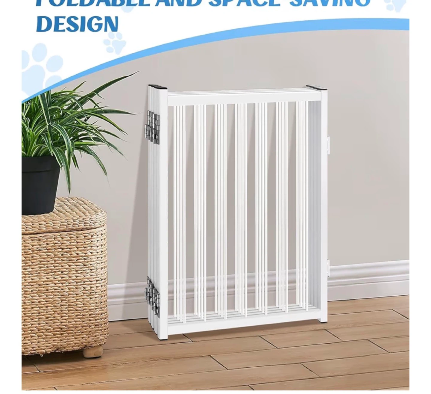 Expandable Metal Dog Gate - White - photo 4