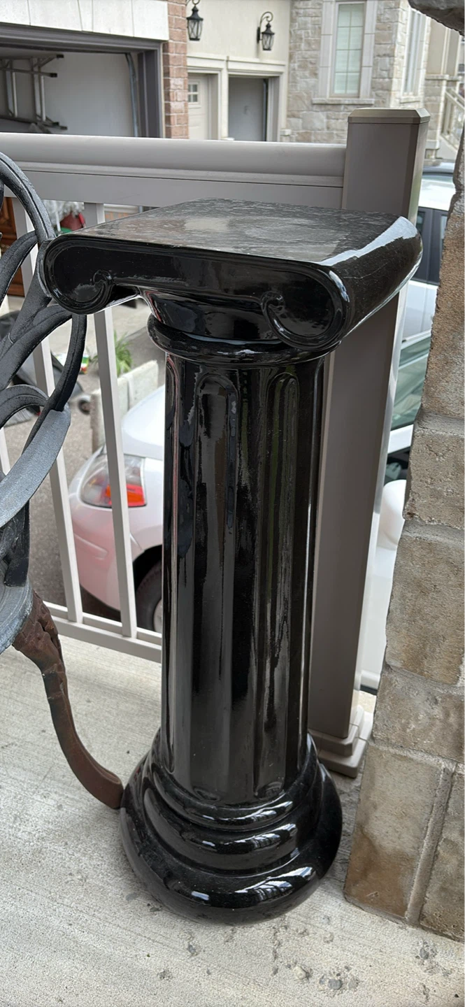 Black Decorative Column Pedestal Stand