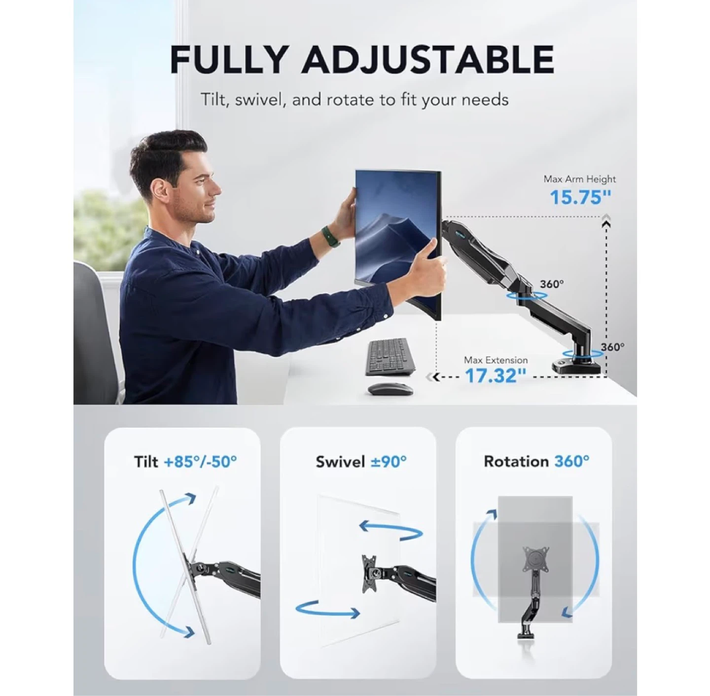 Ergonomic Monitor Arm Mount - photo 5