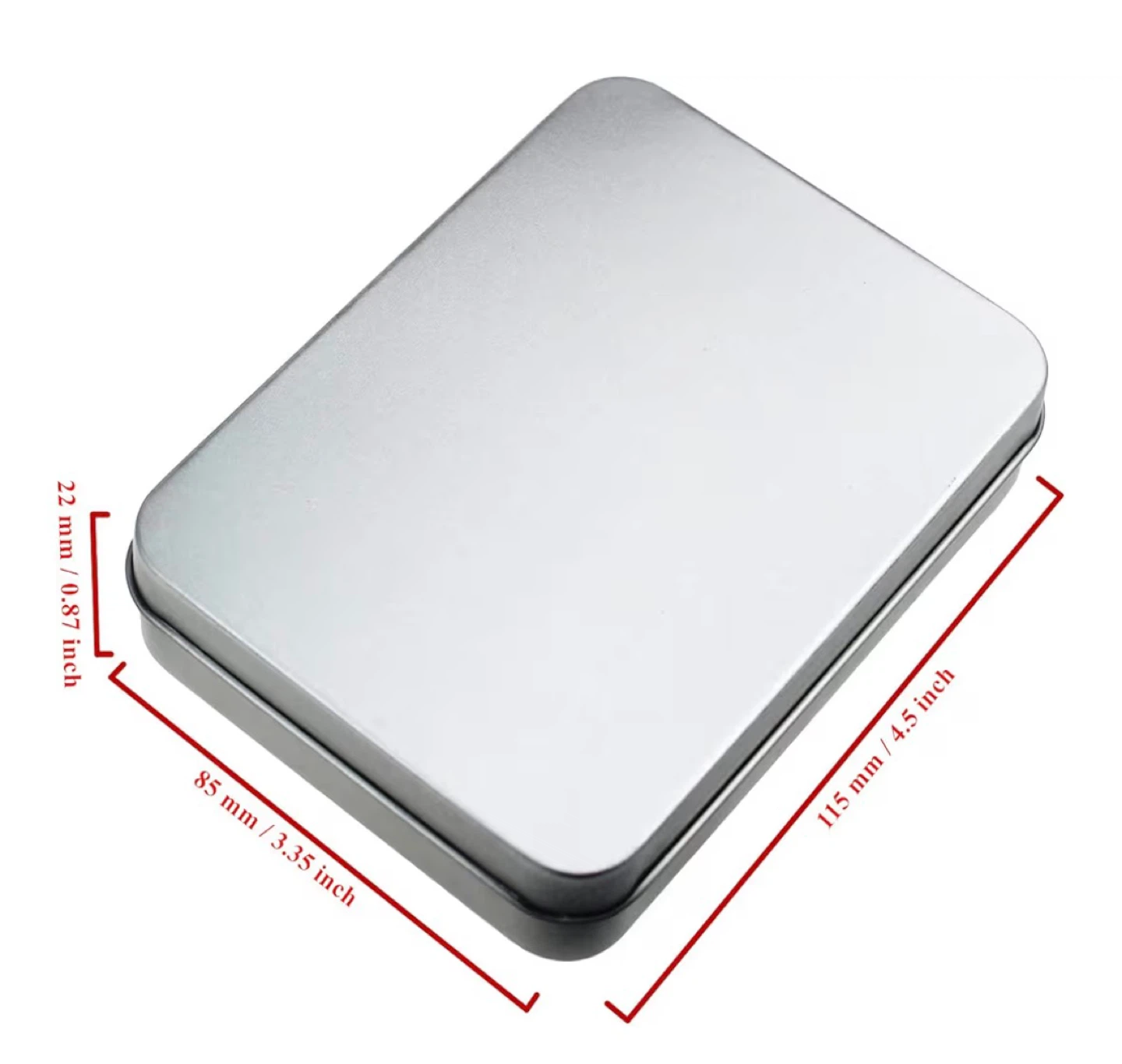 Silver Metal Tin Boxes with Lids 12 pc - photo 3