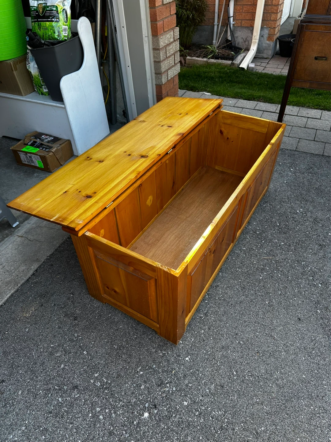 Wooden Storage Chest Trunk - photo 2