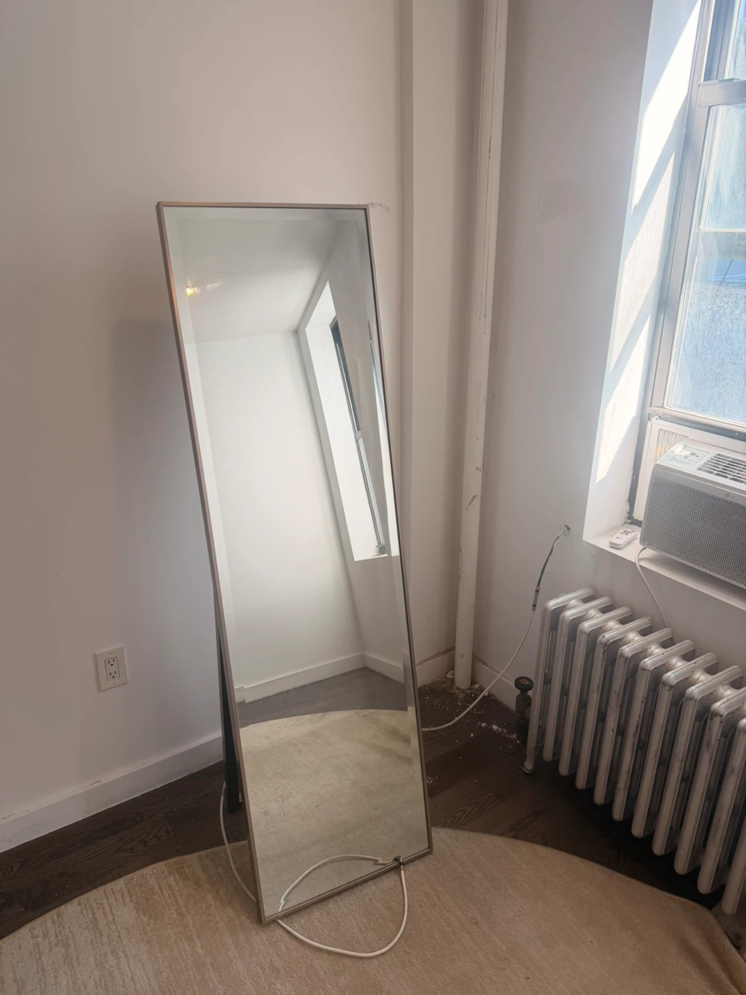 Full Length Standing Mirror - Silver Frame