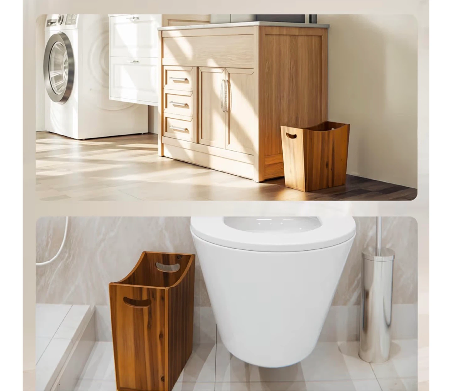Wooden Magazine Holder / Trash Can - photo 5
