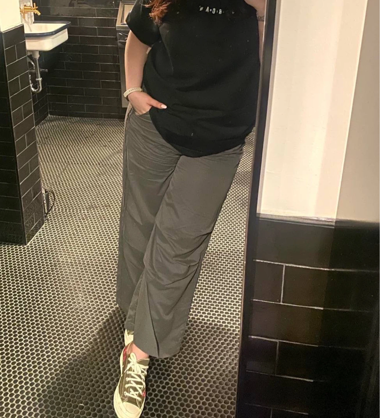 Nylon blend grey trousers Zara XL-XXL - photo 2