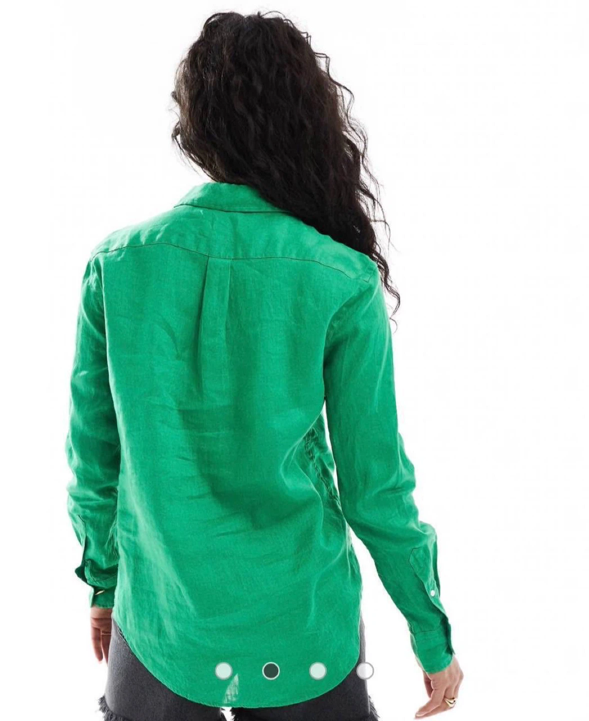 Polo Ralph Lauren linen shirt with logo,green XL - photo 2