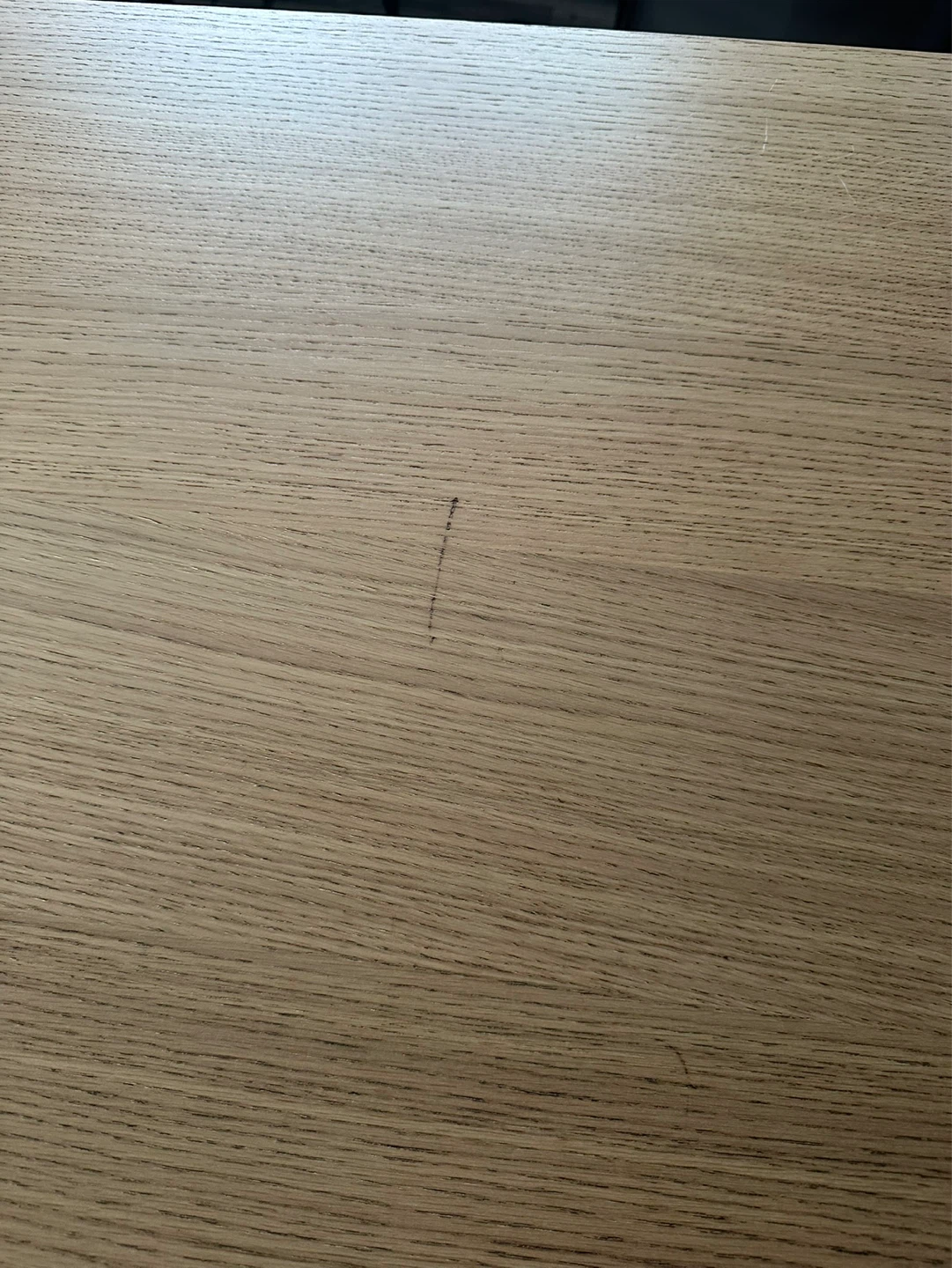 Wooden Dining Table - Light Oak Top, White Legs - photo 4