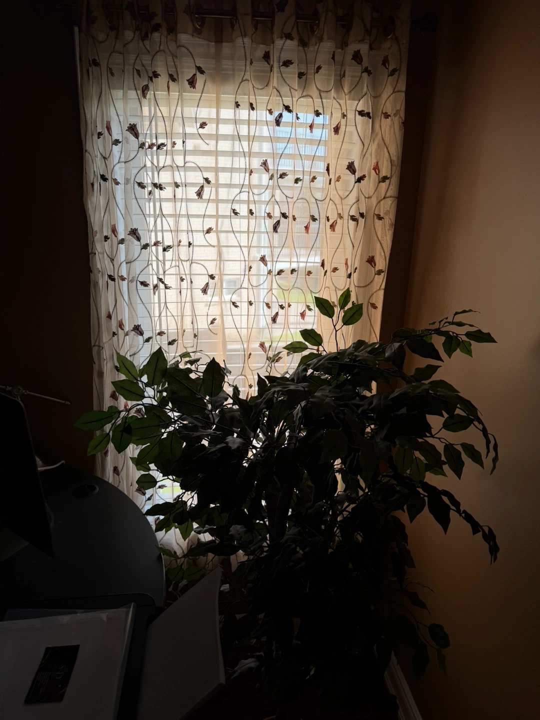 Sheer n Silk floral pattern curtains (set of 2) - photo 4