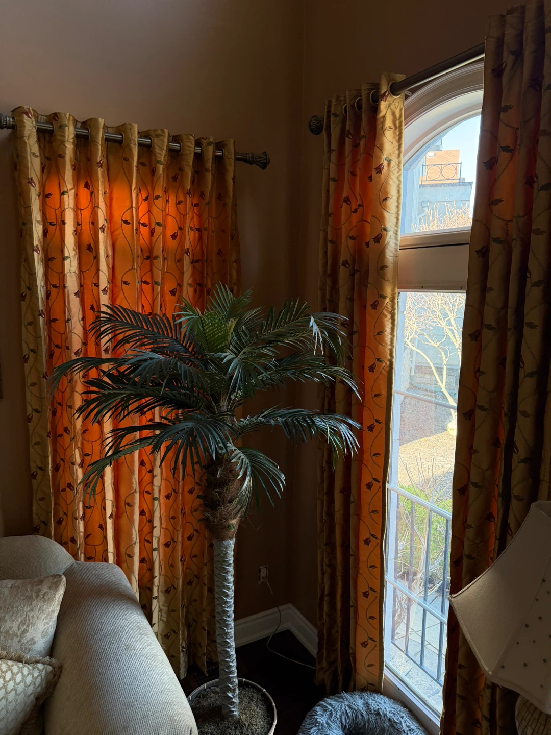 Sheer n Silk floral pattern curtains (set of 2) - photo 5