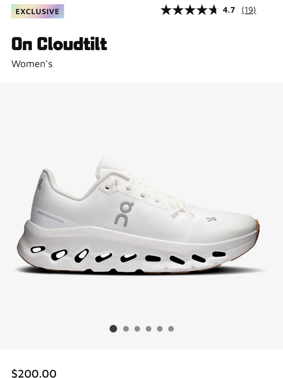 On Cloudtilt Sneakers — White | Size US W9 - photo 3