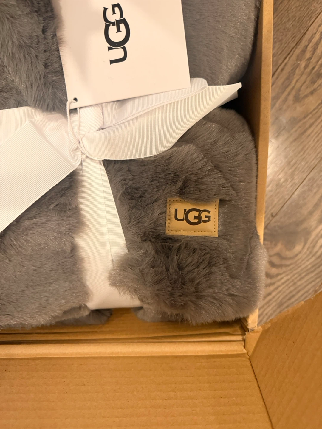 UGG Throw Blanket 50" x 70" Charcoal BRAND NEW