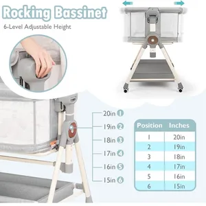 Baby Bassinet with Musical Toys and Rocking Mode