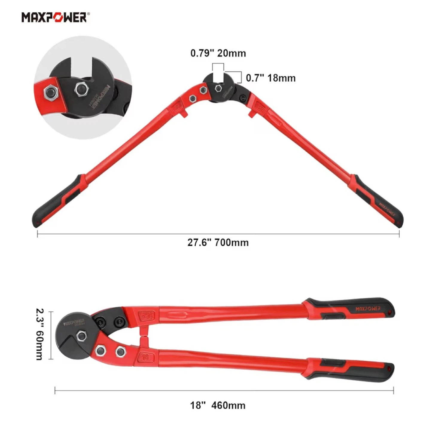 MAXPOWER 18" Bolt Cutters - photo 3