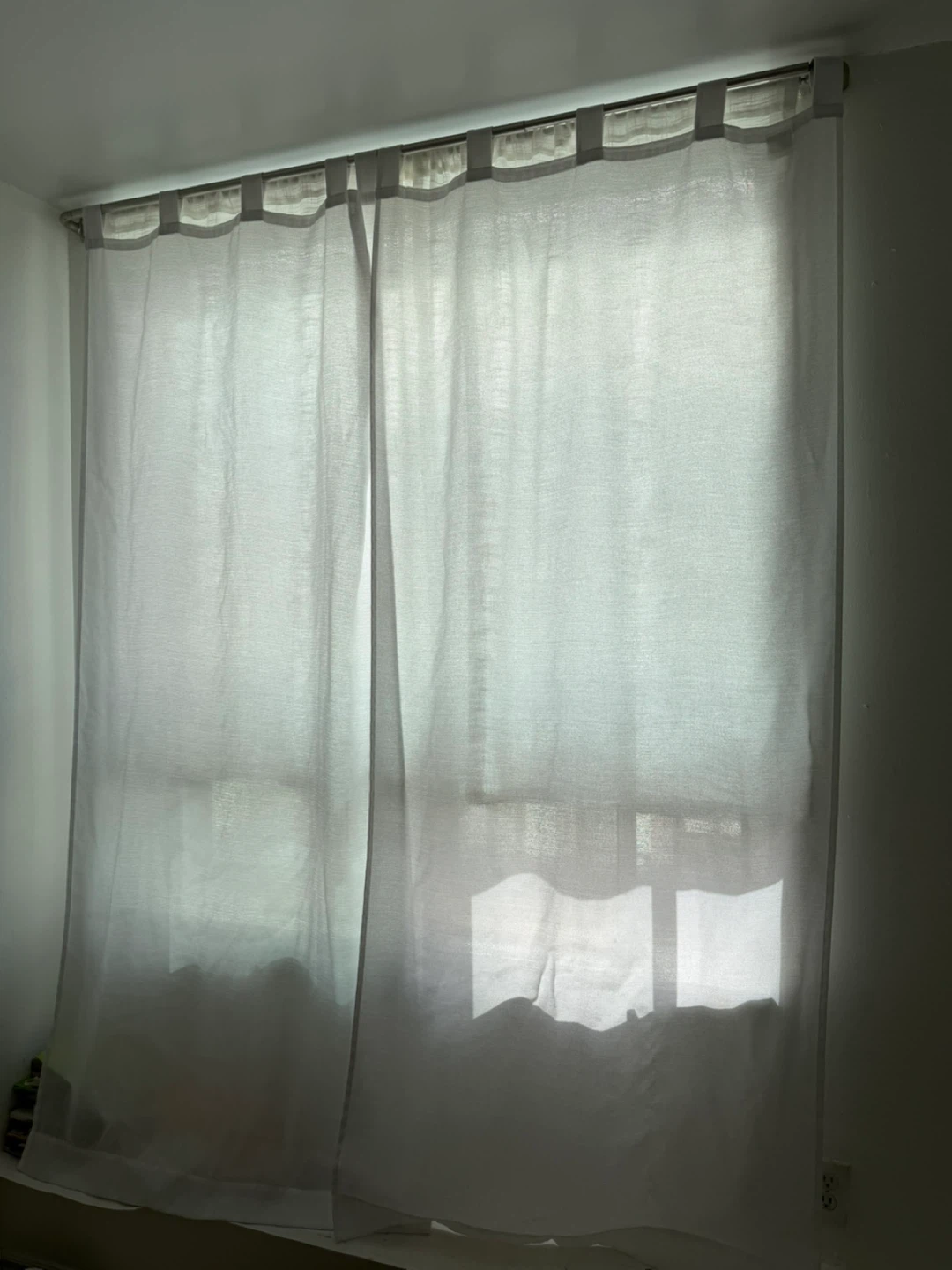 Walmart Sheer Tab Top Curtains - Light Grey
