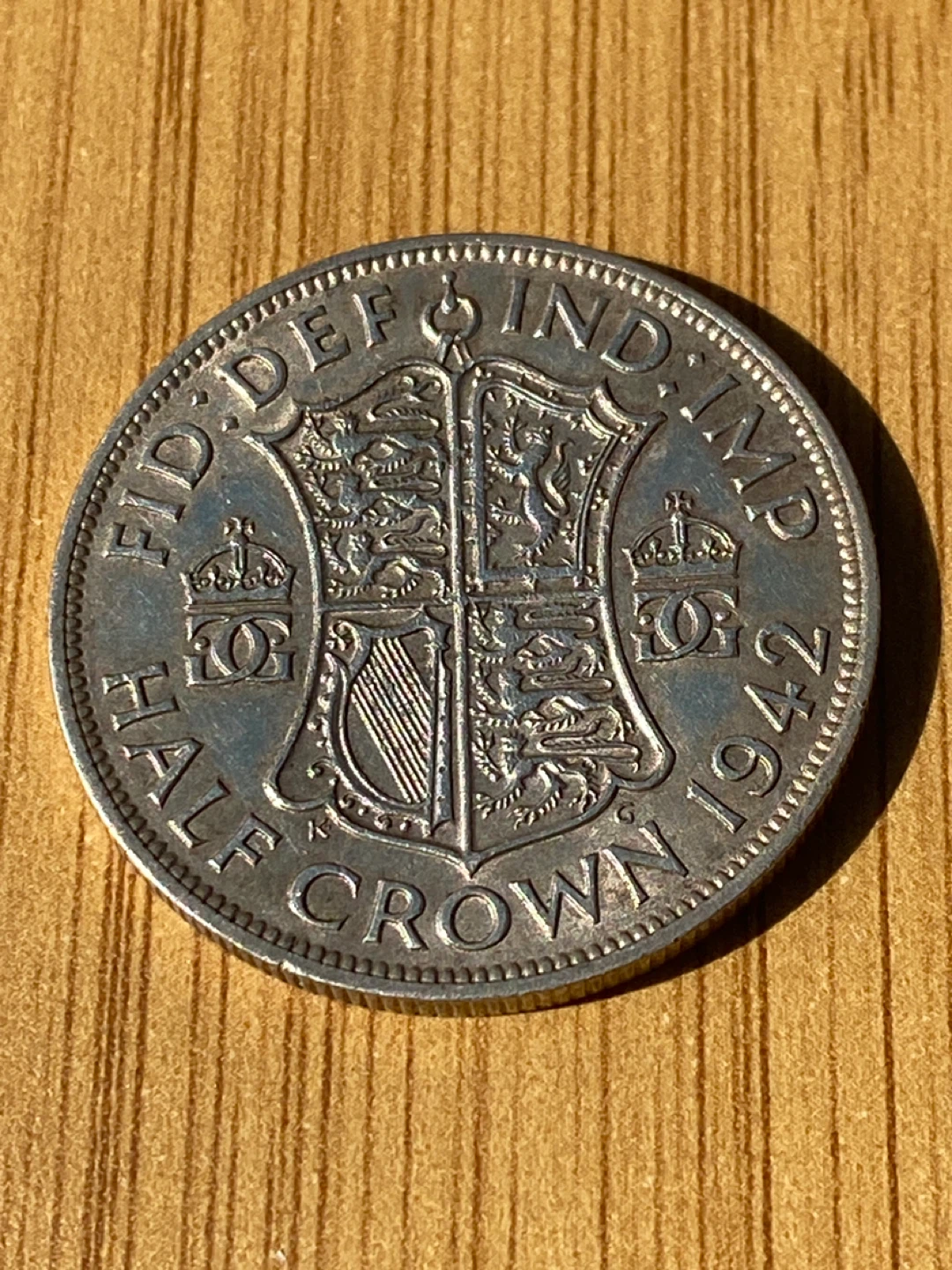 1942 British Half Crown Coin