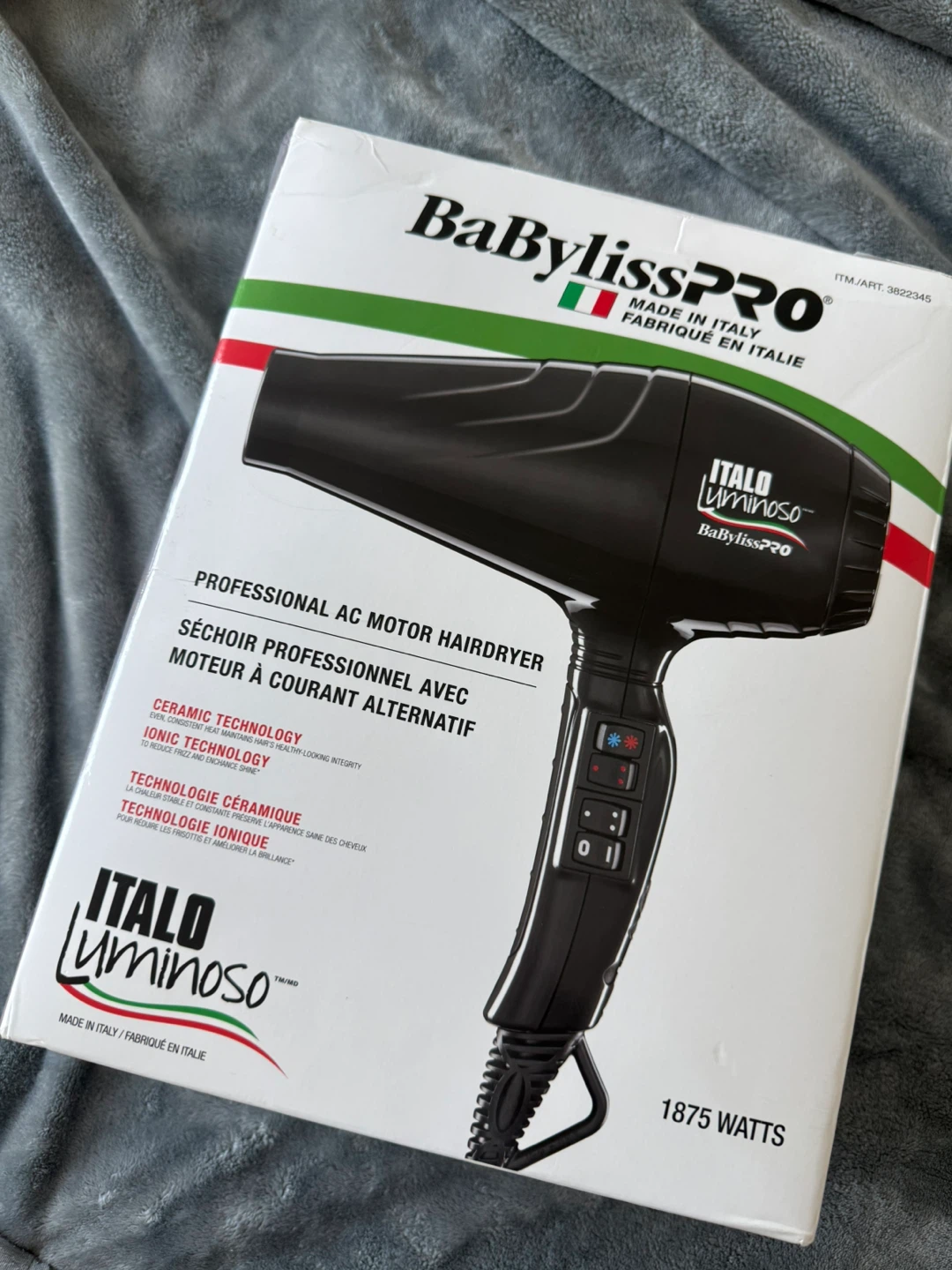 BaBylissPRO ITALO Luminoso Professional AC Motor Hair Dryer