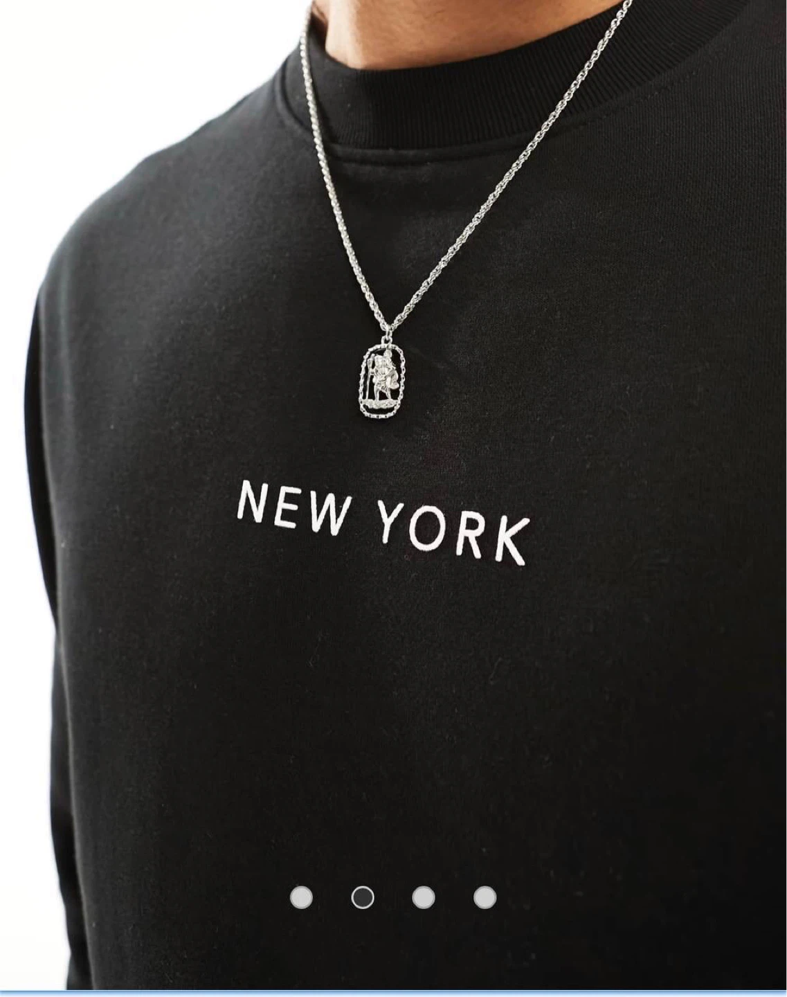 River Island New York crew neck sweatshirt in black, size M - photo 2