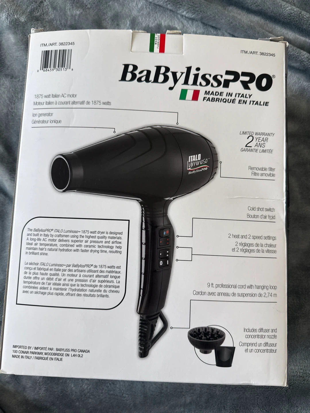 BaBylissPRO ITALO Luminoso Professional AC Motor Hair Dryer - photo 3