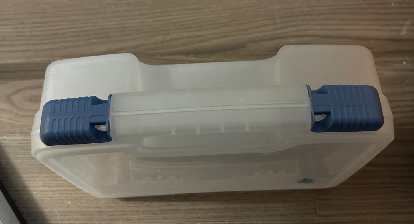 Clear Plastic Storage Case with Blue Latches - photo 3