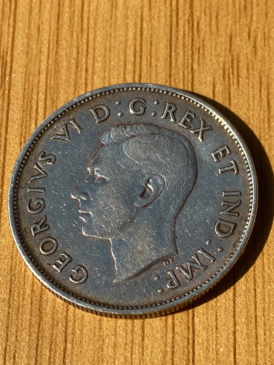 1943 Canadian 50 Cent Coin - George VI - photo 2
