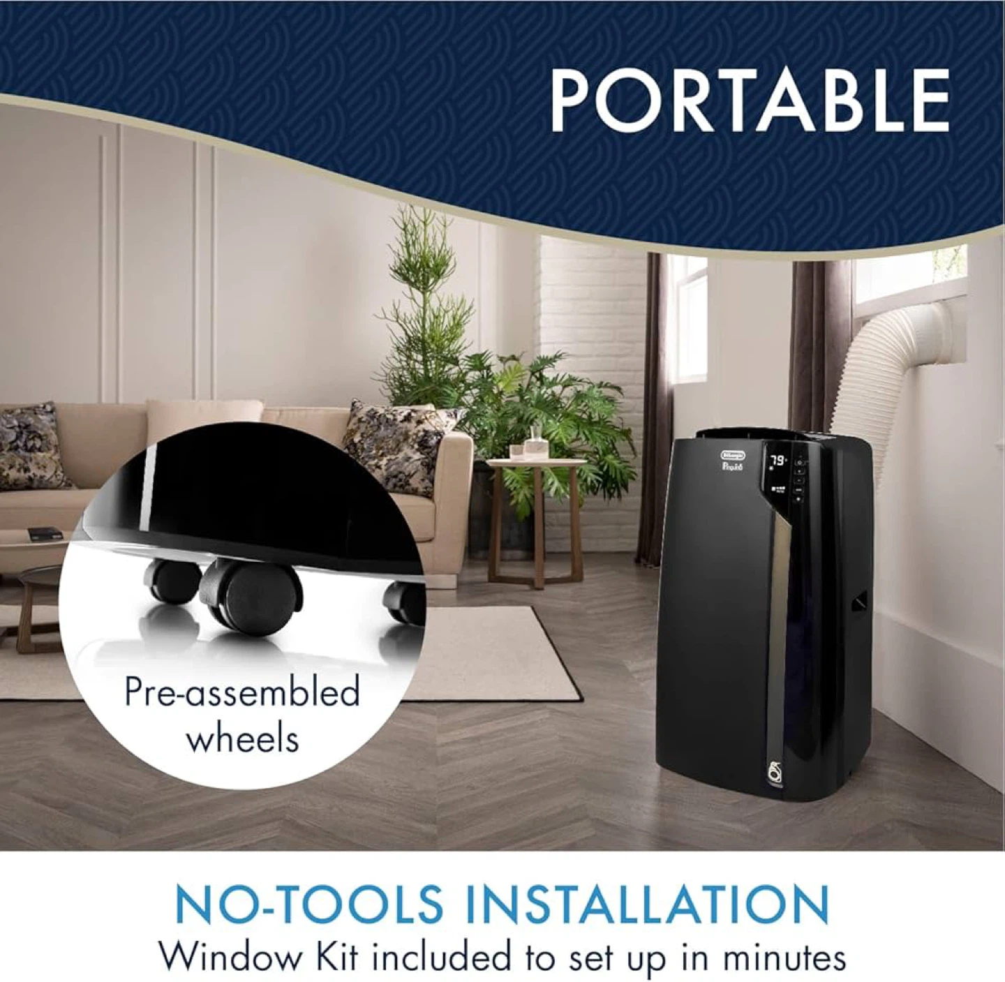 DeLonghi Pinguino Portable Air Conditioner - 14,000 BTU - photo 5