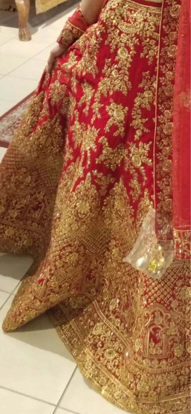 Red and Gold Indian Wedding Dress - photo 2