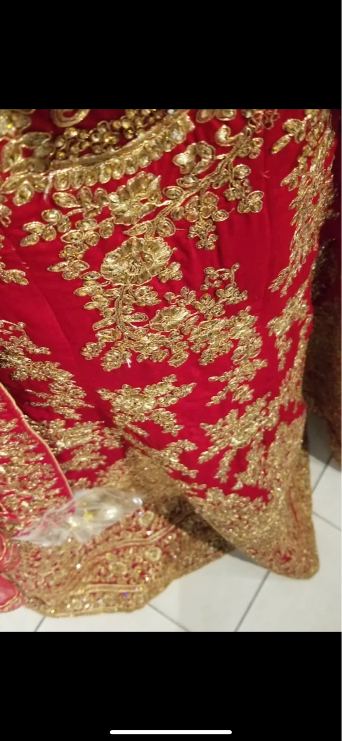 Red and Gold Indian Wedding Dress - photo 3