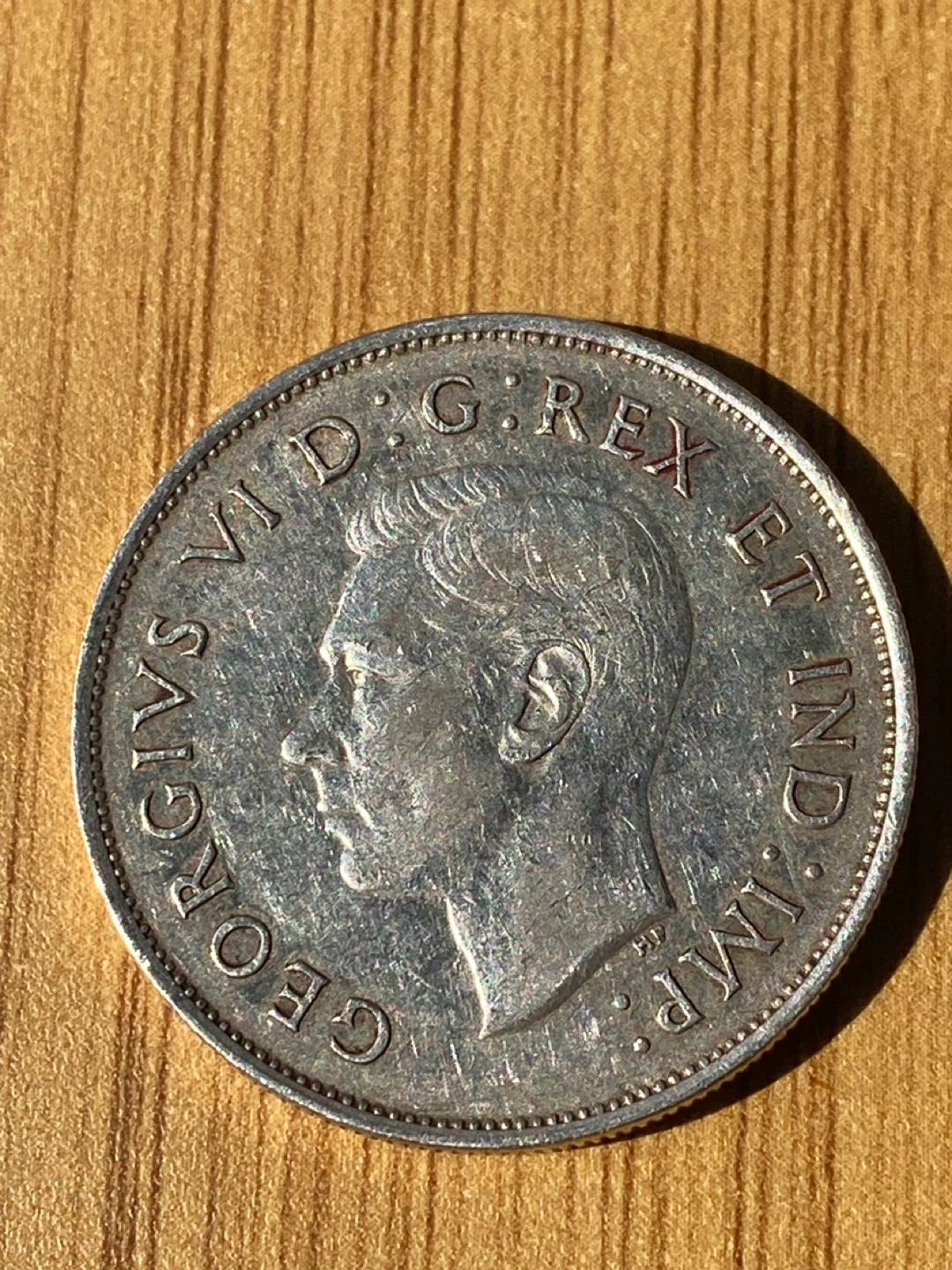 1941 silver Canada 50 Cents Coin - photo 2