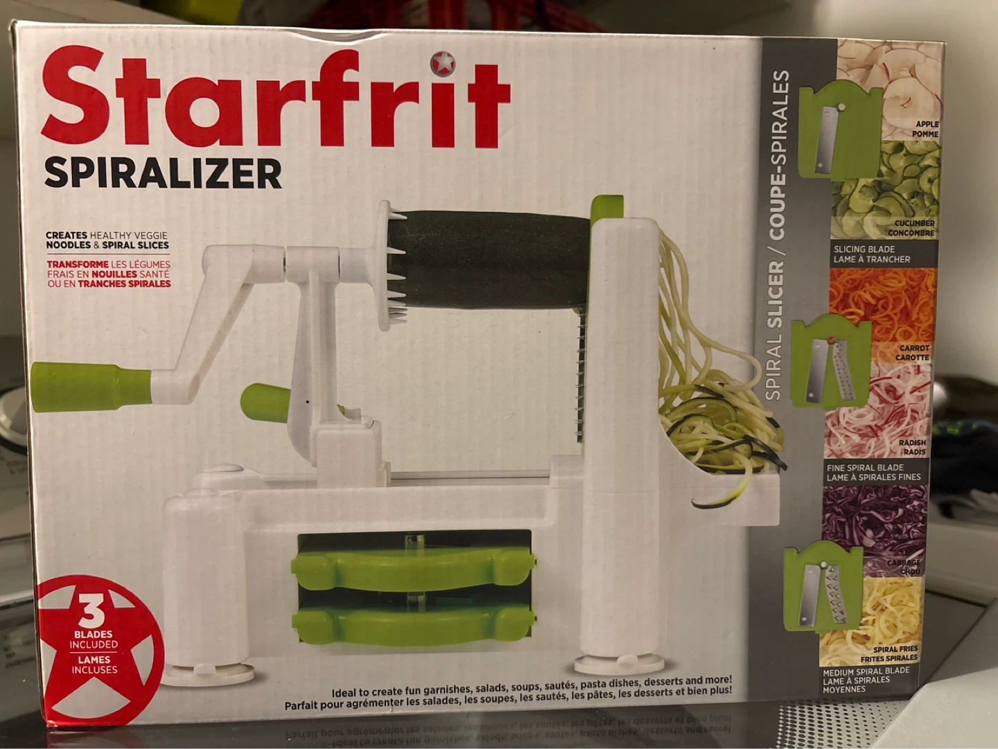 Starfrit Spiralizer with 3 Blades