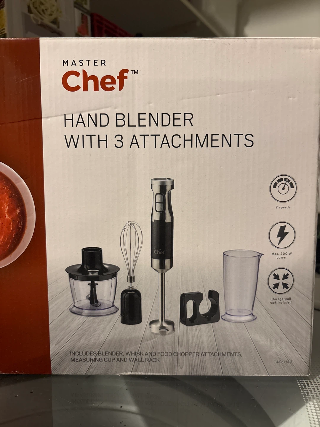 Master Chef Hand Blender with 3 Attachments
