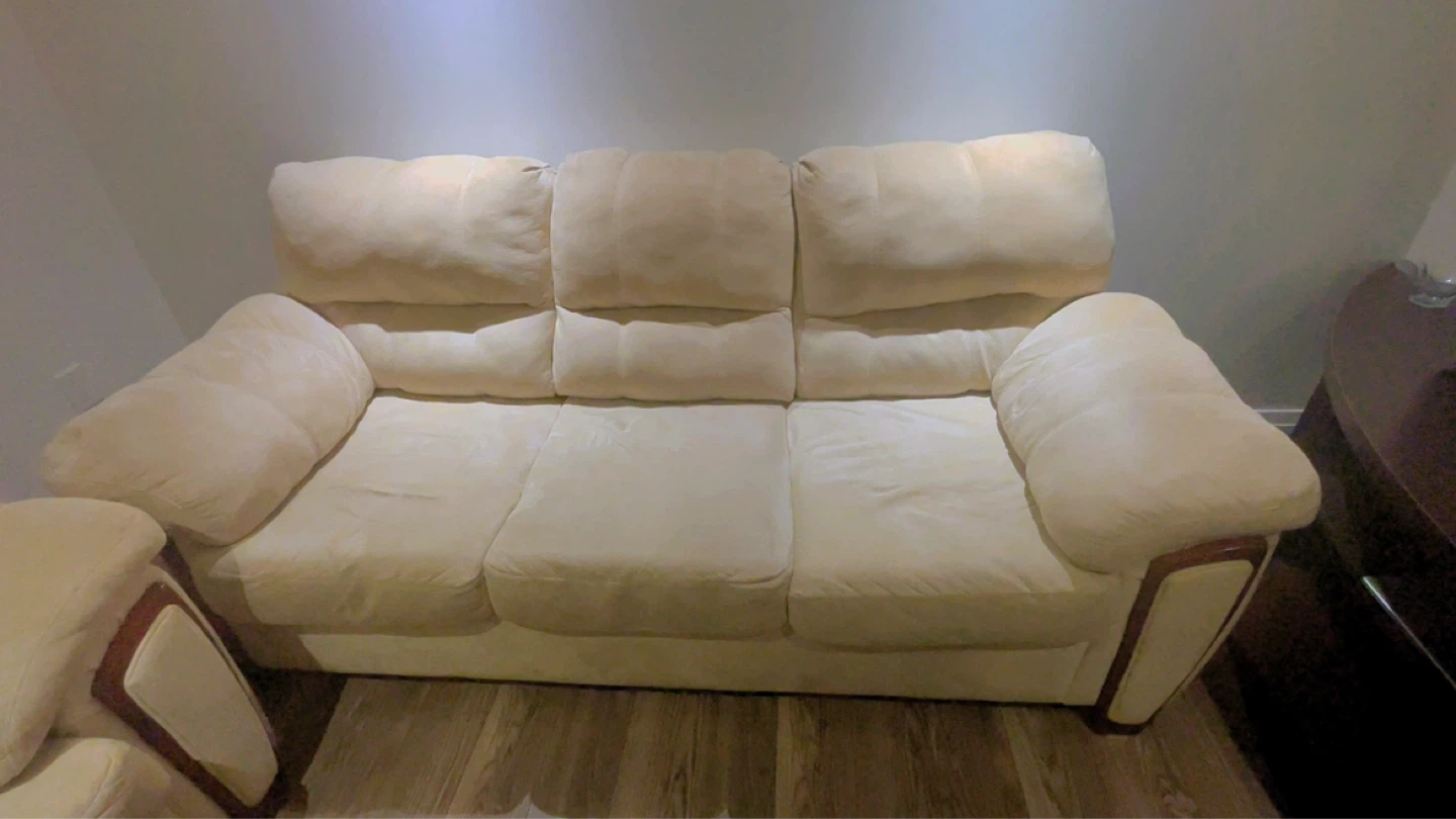 Comfortable Sofa Set with Solid Wood Coffee Table - photo 3