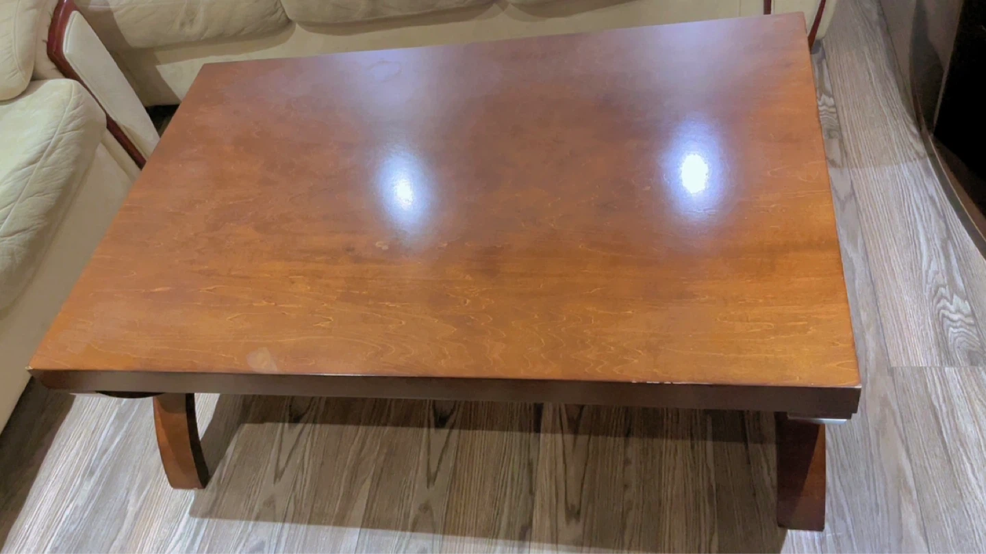 Comfortable Sofa Set with Solid Wood Coffee Table - photo 2
