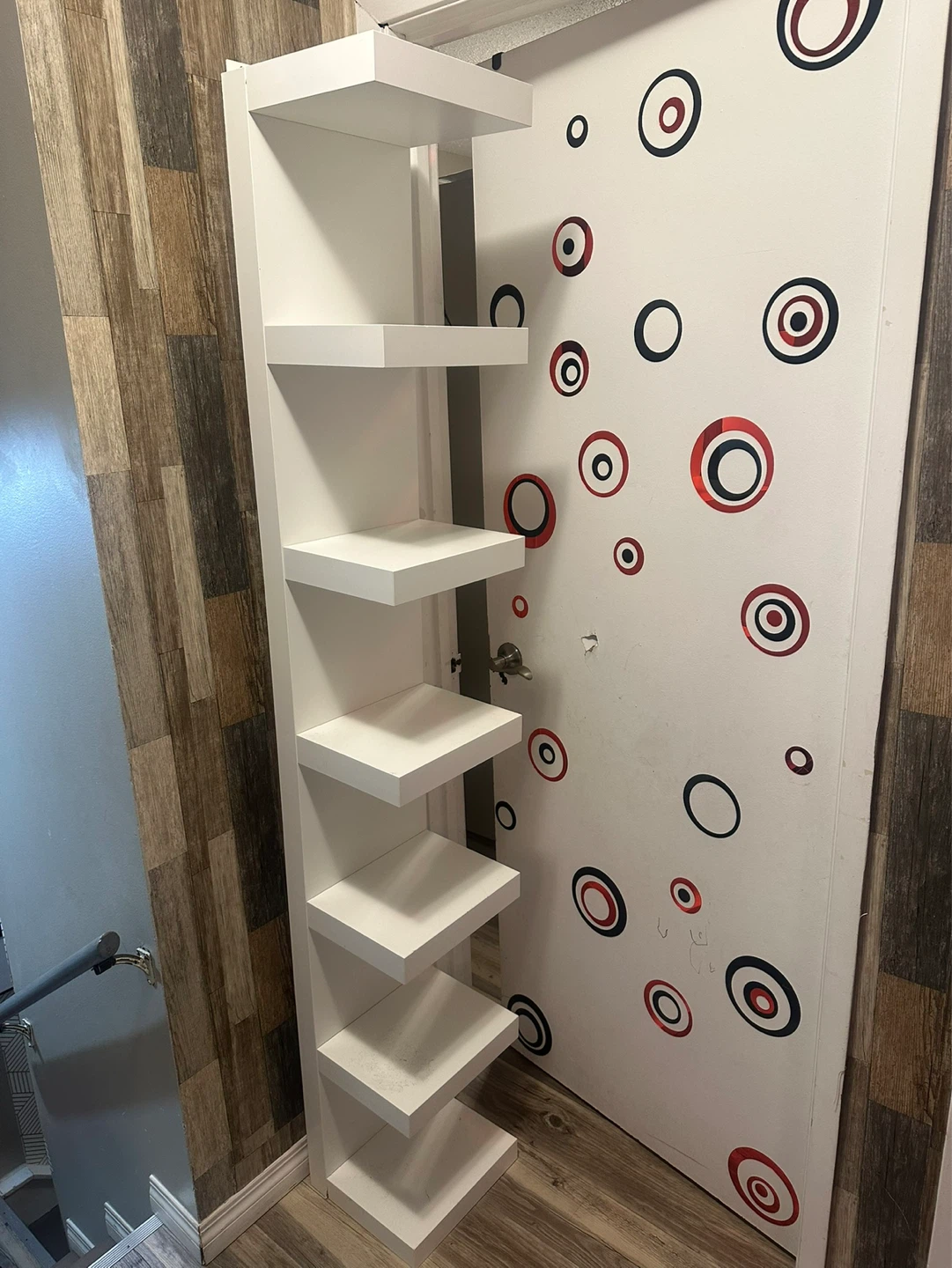 IKEA White Tall Narrow Shelving Unit - photo 2