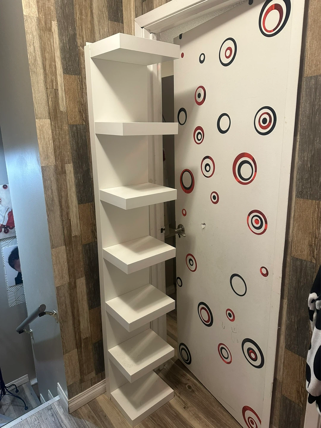 IKEA White Tall Narrow Shelving Unit