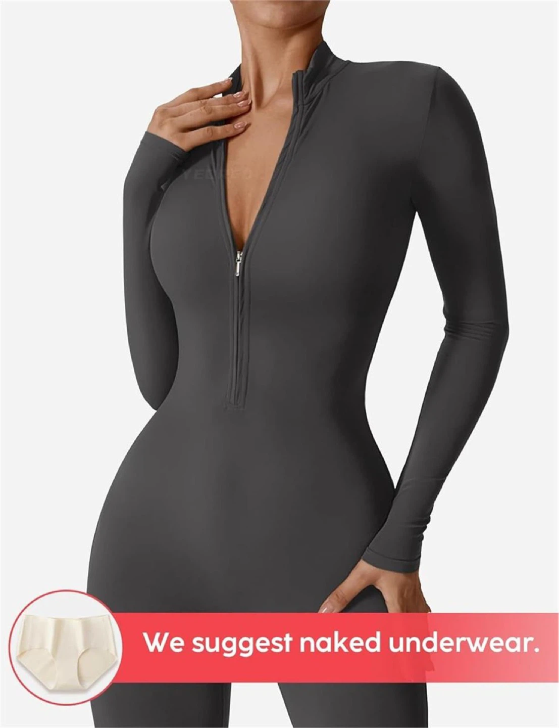 YEOREO Women Jumpsuit Zip Romper Bodysuit - New - photo 3