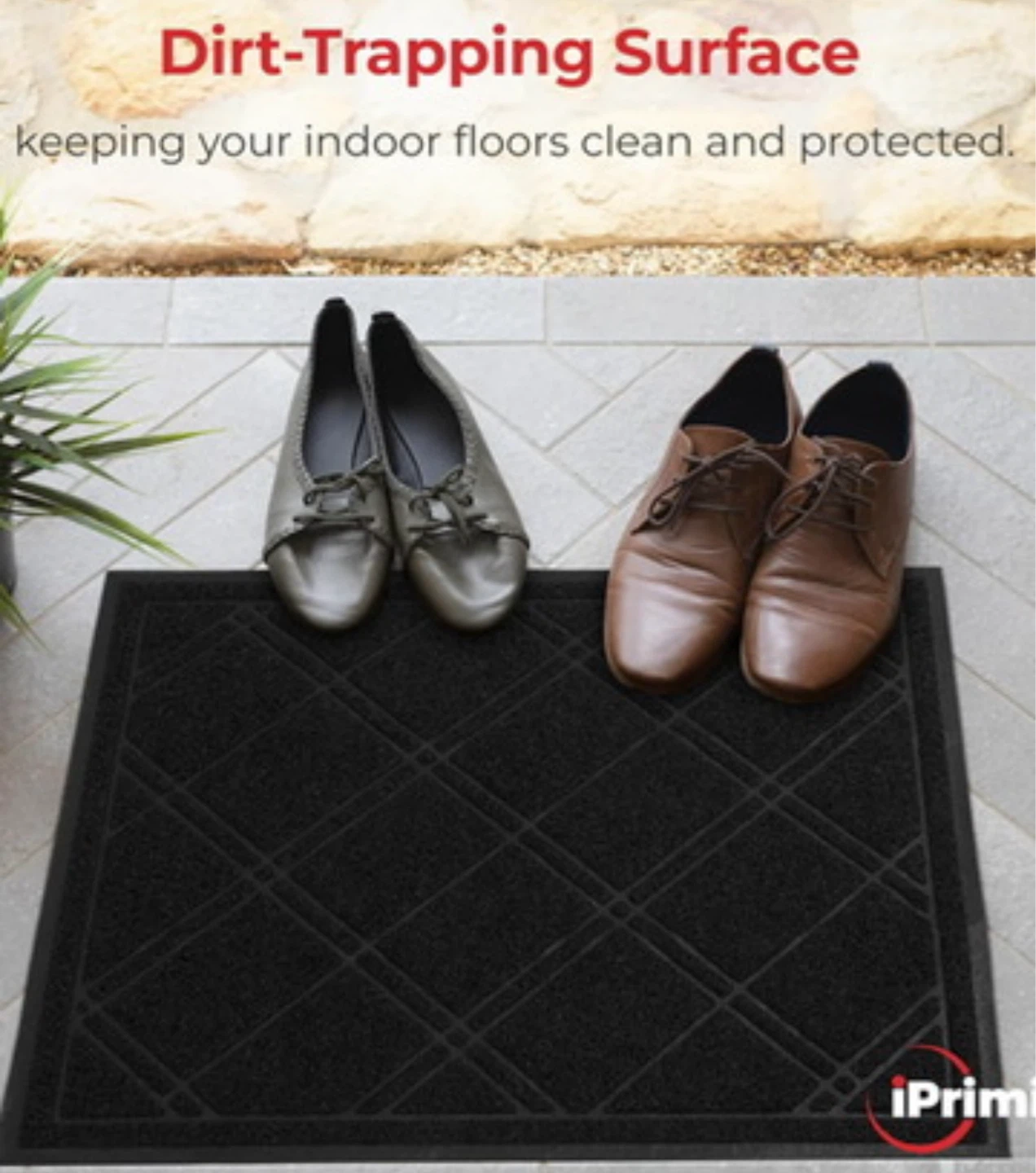 iPrimio Door Mat - 23" x 35" - Black - photo 3