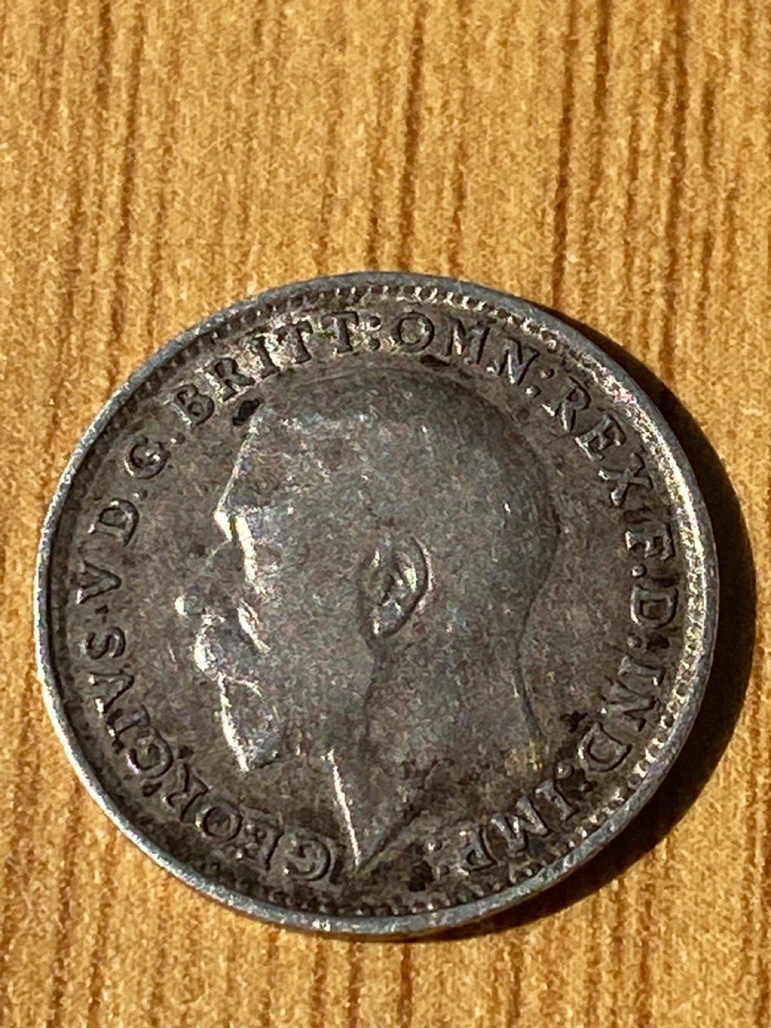 1919 silver 3 Pence Coin - King George V - photo 2