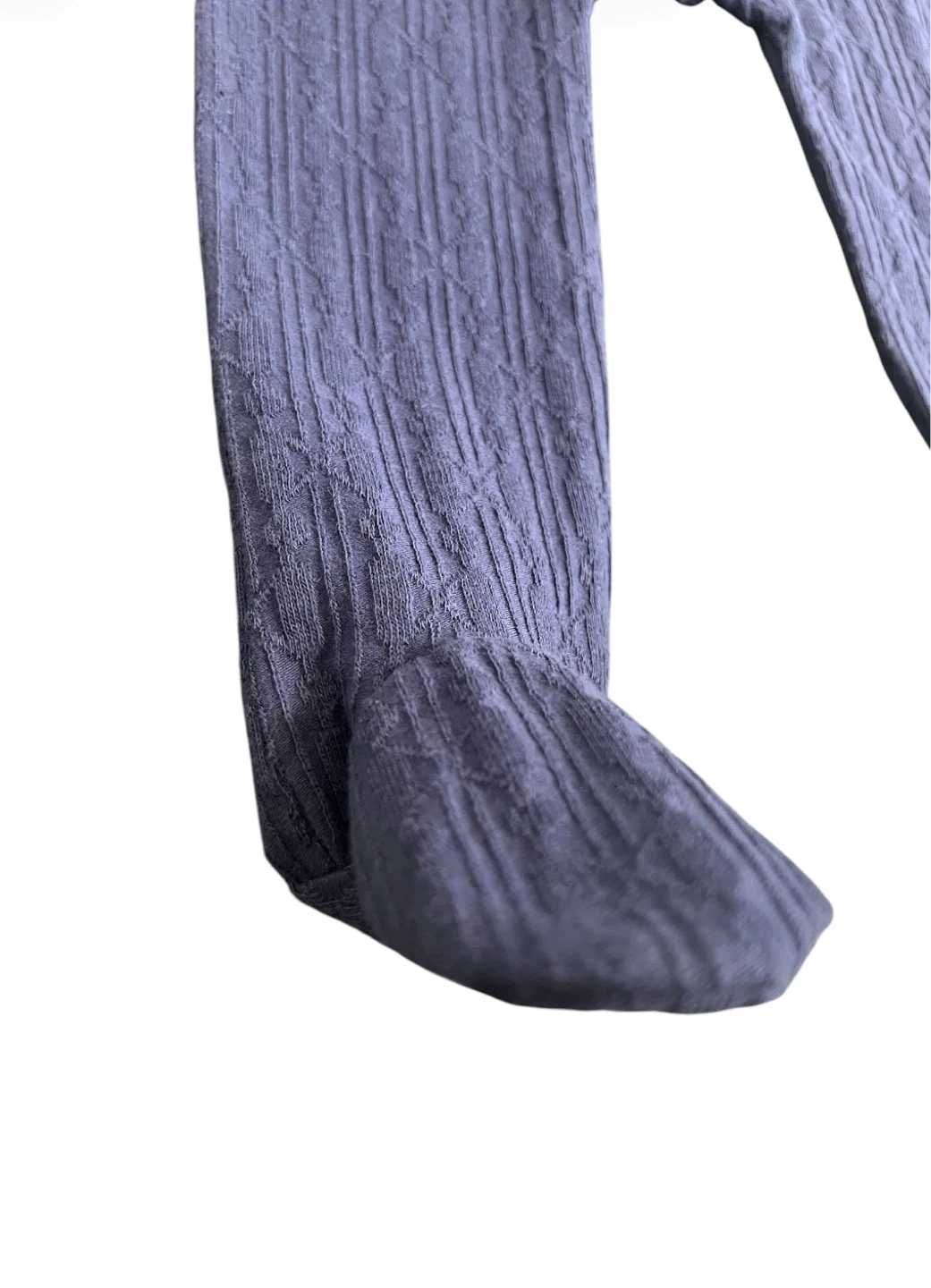 Brand New Fragile Baby Knit Footed Sleeper 6M Navy Blue - photo 3