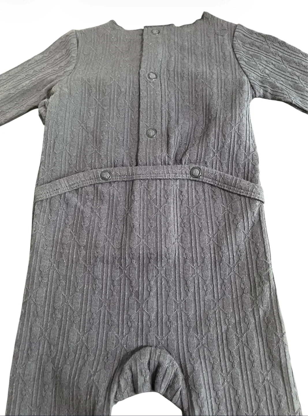 Brand New Fragile Baby Knit Footed Sleeper 6M Navy Blue - photo 5